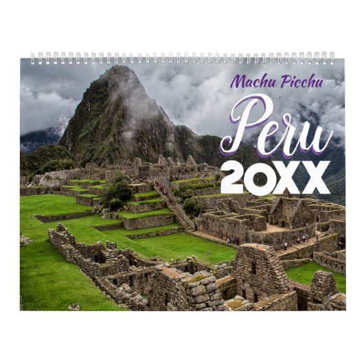 Grote Machu Picchu Peru Schilderachtig wandkalende Kalender (Hoes)