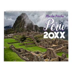 Grote Machu Picchu Peru Schilderachtig wandkalende Kalender