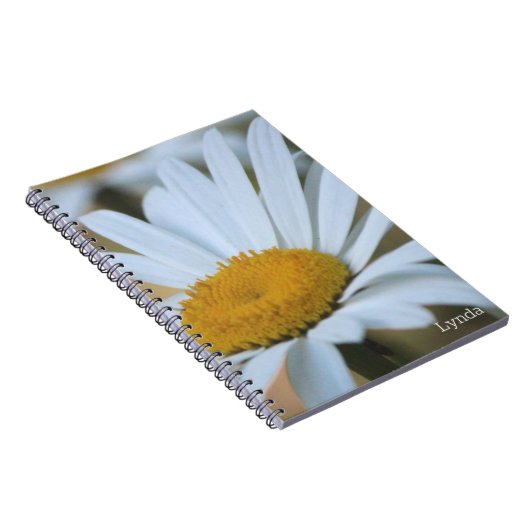 Grote madeliefbloem met accent notitieboek (Rechterzijde)