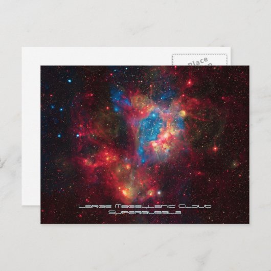 Grote Magellanic Cloud Superbubble in Nebula N44 Briefkaart (Voorkant / Achterkant)