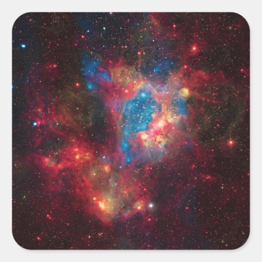 Grote Magellanic Cloud Superbubble in Nebula N44 Vierkante Sticker (Voorkant)