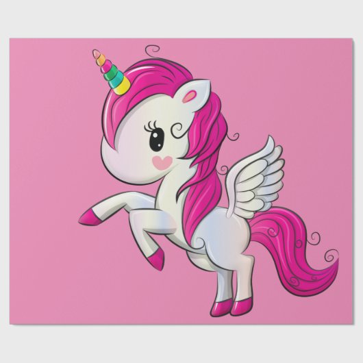 Grote magische vliegende eenhoorn cadeaupapier (Vlak)