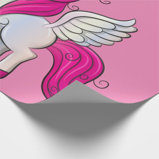 Grote magische vliegende eenhoorn cadeaupapier (Hoek)