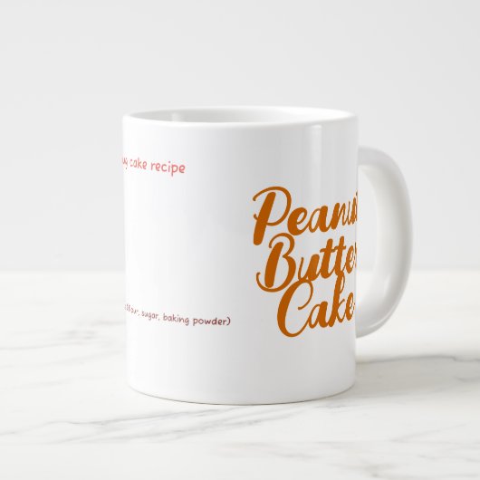 Grote magnetron Mok (pindakaas Mok cake recept) (Voorkant rechts)