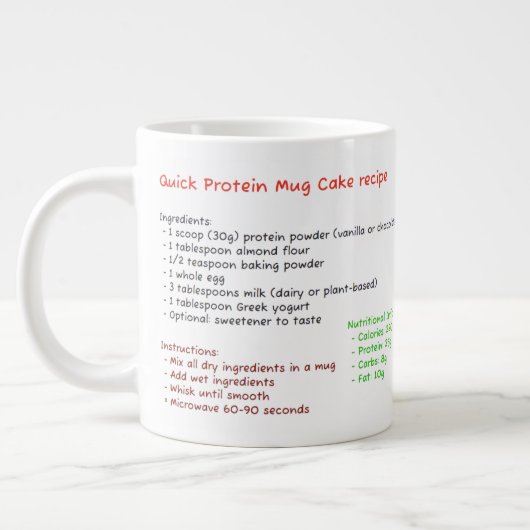 Grote Magnetron Mok (Proteïnepoeder Mok Cake Recep (Links)