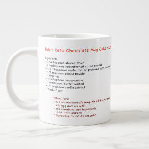 Grote magnetronbeker (Chocolade Keto Mug Cake Rece Koffiekop