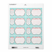 Grote mailinglabels Aqua Wave Etiket (Full Sheet)