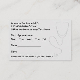 Grote makkelijk leesbare budget afsprakenkaarten visitekaartje