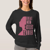 Grote Mam Skill-veer in roze T-shirt (Voorkant)