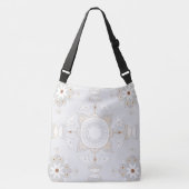 Grote, Mandala gepatenteerde Cross-Body Canvas tas (Voorkant)