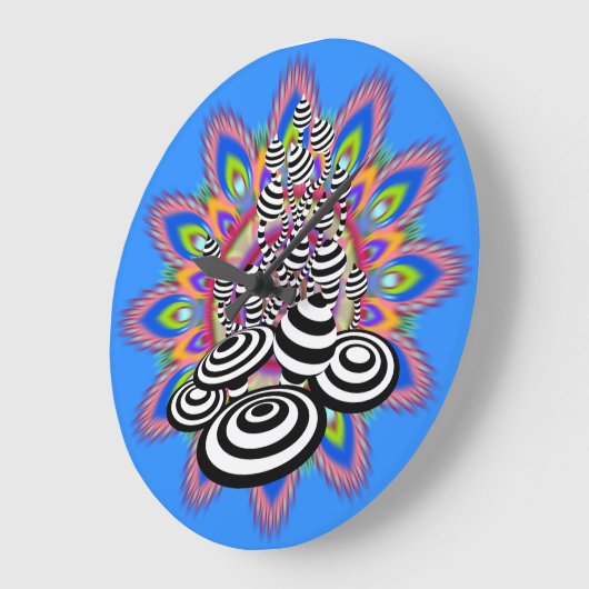 Grote Mandala Magic Mushroom wandklok (Hoek)