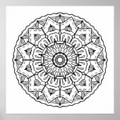 Grote Mandala volwassen kleuring Poster (Voorkant)