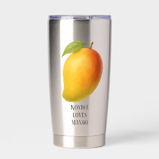 Grote Mango, Zoete Vrucht en Naam Geïsoleerde Drinkbeker