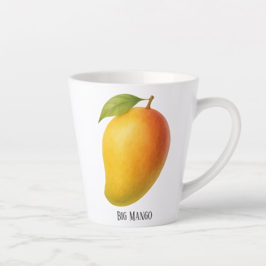 Grote Mango, Zoete Vrucht en Naam Latte Mok (Rechts)