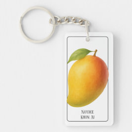 Grote Mango, Zoete Vrucht en Naam Sleutelhanger