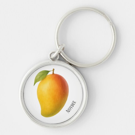 Grote Mango, Zoete Vrucht en Naam Sleutelhanger (Voorkant)