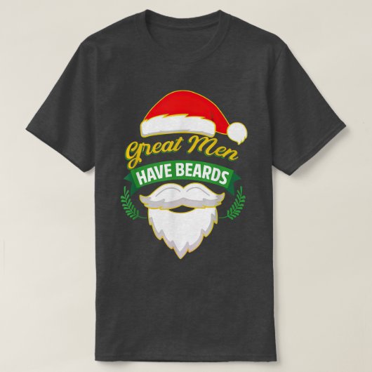 Grote Mannen hebben de kerstman van de baard T-shirt (Design voorkant)