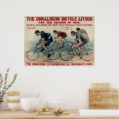 Grote  Mannen sportfietsers Poster (Keuken)