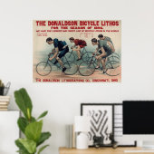 Grote  Mannen sportfietsers Poster (Thuiskantoor)