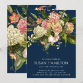 Grote Marine Bloemen Begrafenis Aankondiging (Voorkant / Achterkant)