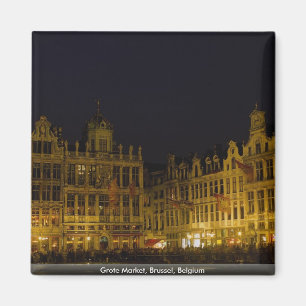 Grote Markt, Brussel, België Magneet
