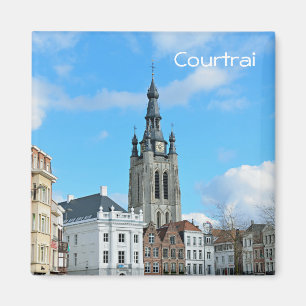 Grote Markt en Sint-Maartenskerk van Kortrijk Magneet
