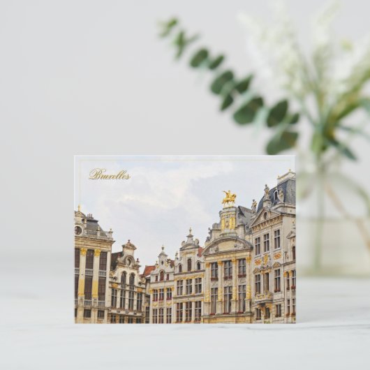 Grote Markt in Brussel Feestdagenkaart (Staand voorkant)