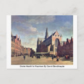 Grote markt in haarlem door Gerrit Berckheyde Briefkaart (Voorkant)