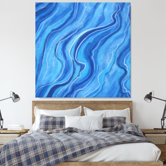 Grote Marmeren Muur Art Decor Canvas Afdruk (Insitu (Slaapkamer))