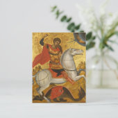 Grote Martelaar George Orthodox Christelijk Icoon Briefkaart (Staand voorkant)