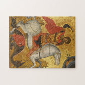 Grote Martelaar George Orthodox Christelijk Icoon Legpuzzel (Horizontaal)