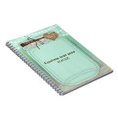 Grote Mason Jar & Lichten Mint Rustic Journaal Notitieboek (Rechterzijde)