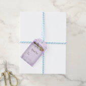 Grote Mason Jar & Lichtjes Lavendel Paars Rustiek Cadeaulabel (Met Touw)