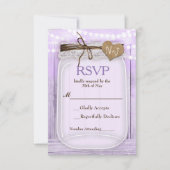 Grote Mason Jar & Lights Lavender Paars RSVP (Voorkant)