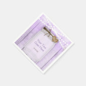 Grote Mason Jar & Lights Lavender Paars Rustic Servet (Hoek)