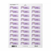 Grote Mason-pot & lichten lavendel paarse rustieke Etiket (Full Sheet)