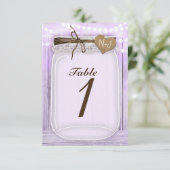 Grote Mason-pot & Lichtjes Lavendel Tafelnummer (Staand voorkant)