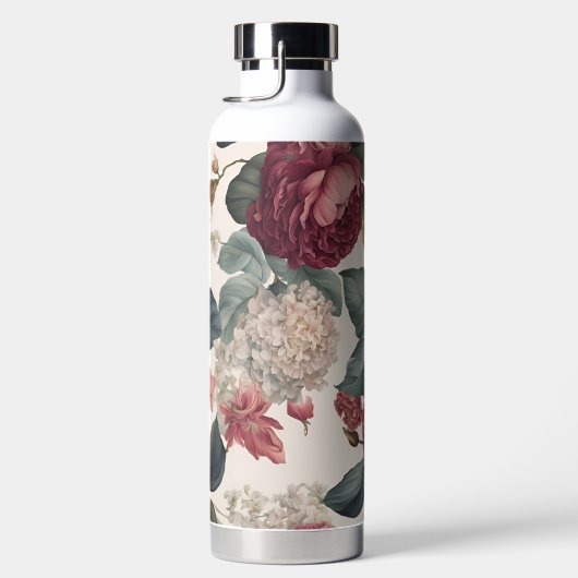 Grote Mauve en roze pioenen Waterfles (Rechts)