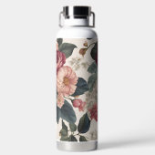 Grote Mauve en roze pioenen Waterfles (Achterkant)