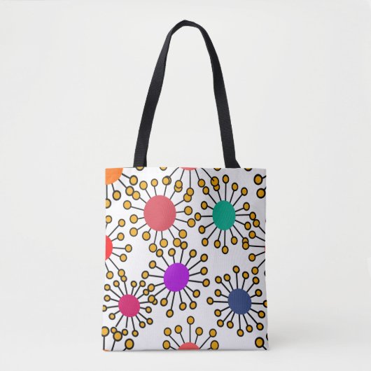 Grote MCM-bloemen Tote Bag (Voorkant)