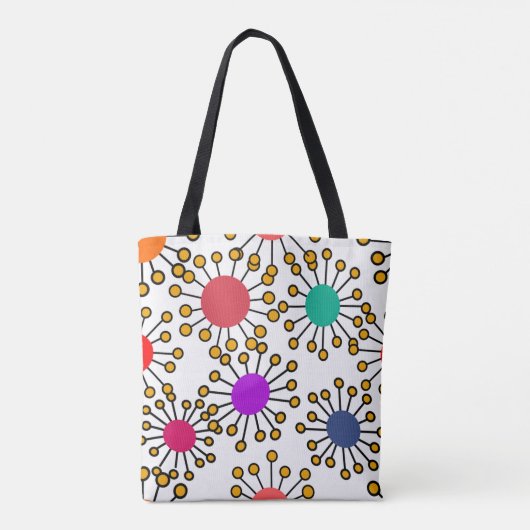 Grote MCM-bloemen Tote Bag (Achterkant)