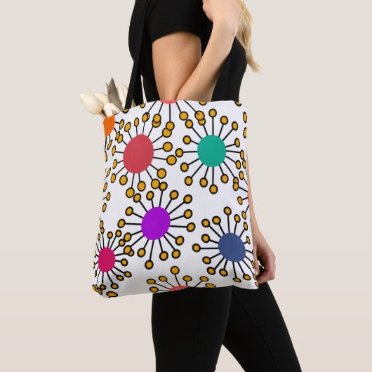 Grote MCM-bloemen Tote Bag (Dichtbij)