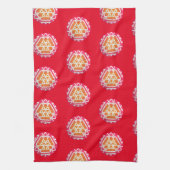 Grote Medaillon Rood Theedoek (Verticaal)