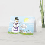 Grote Meertaligheid voor de Snowman Kerstmis Feestdagen Kaart<br><div class="desc">Wat zou het geheim van deze sneeuwman kunnen zijn om niet te smelten in de hitte? Is het een moer? Stuur een goede eer naar je broers en hun families met deze grappige masonische kerstkaarten! De unieke vakantiekunst is voorzien van een cartoon illustratie van Frosty the Snowman, gemaakt door Raphaela...</div>