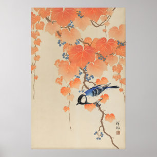 Grote Mees Japanse Kunstprint  Ohara Koson Vogelku Poster