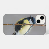 Grote mees, vogel, veren iPhone hoesje (Achterkant horizontaal)