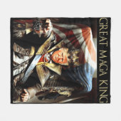 Grote Mega King Verenigde Staten vlag Ultra Maga T Fleece Deken (Voorkant (Horizontaal))