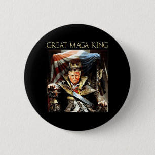 Grote Mega King Verenigde Staten vlag Ultra Maga T Ronde Button 5,7 Cm