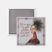 GROTE MEISJE SLIPJES magneet (Voorkant / Achterkant)