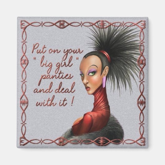 GROTE MEISJE SLIPJES magneet (Voorkant)